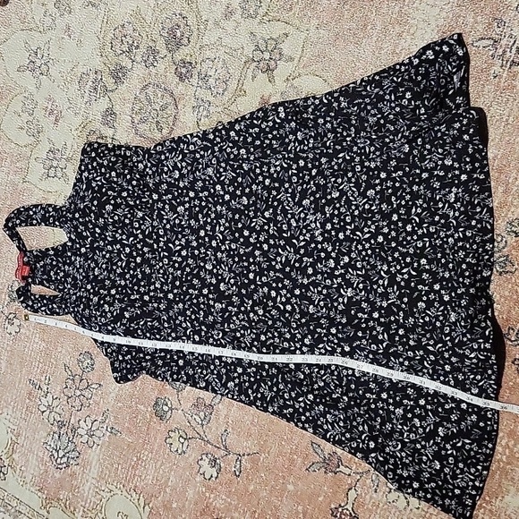 Krimson Klover Black White Floral Padded Shelf Bra Hidden Pocket Sundres Size L - Picture 12 of 15